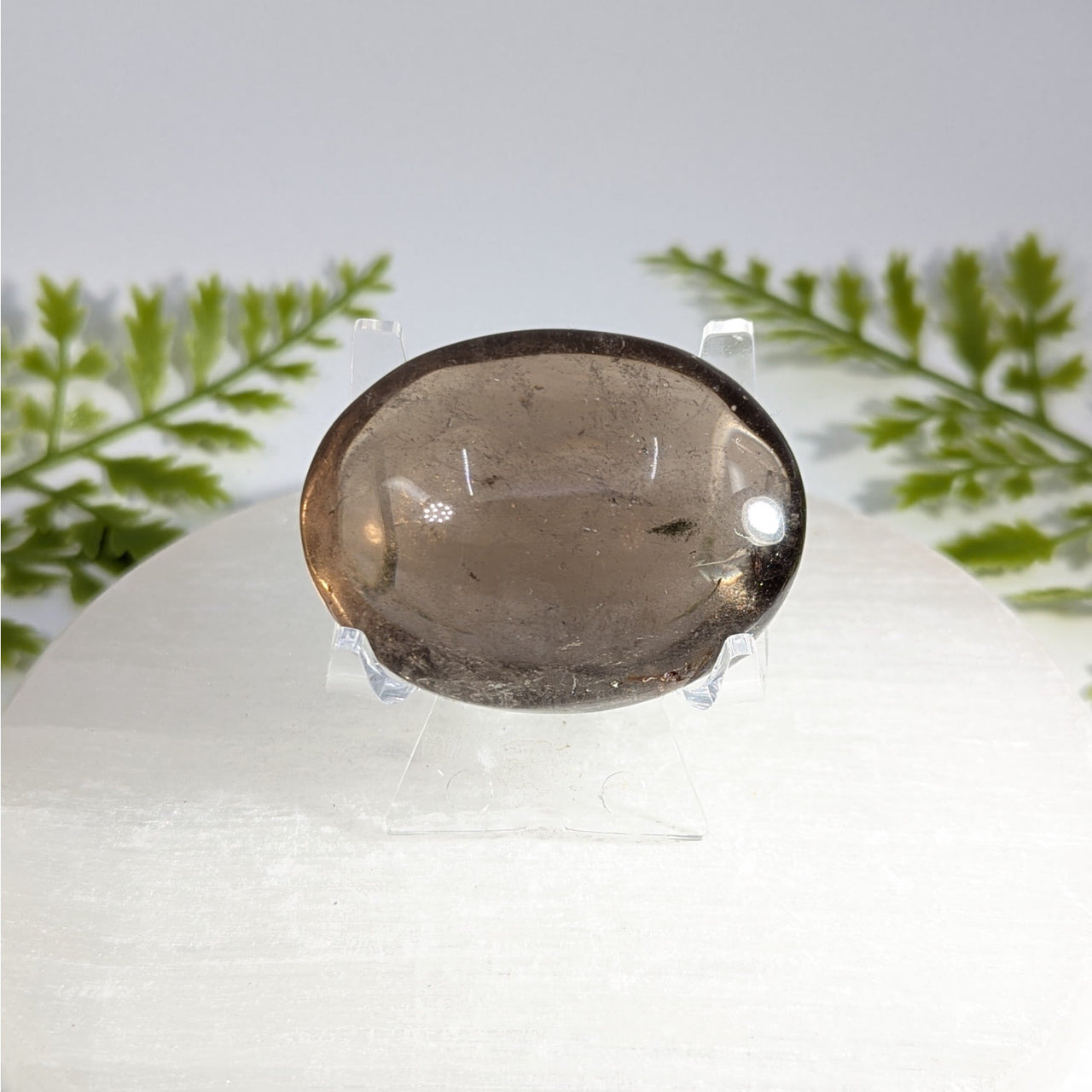 Smoky Quartz 1.9" Palm Stone #BC1497