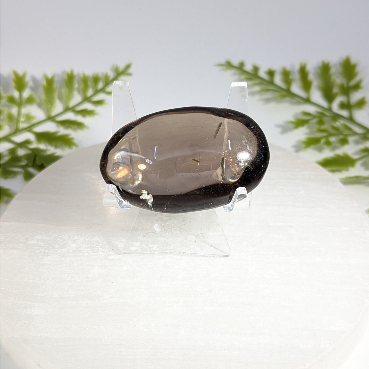 Smoky Quartz 1.9" Palm Stone #BC1498