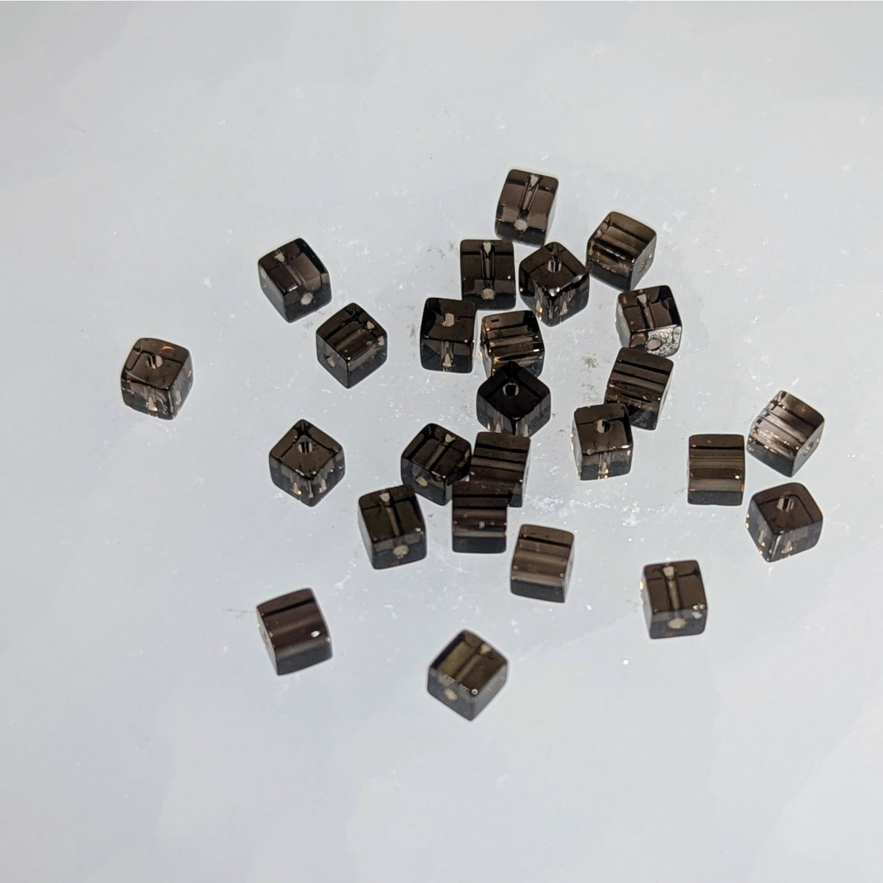 Smoky Quartz 4 Pack 4mm Square Beads #LV9434 $3.95