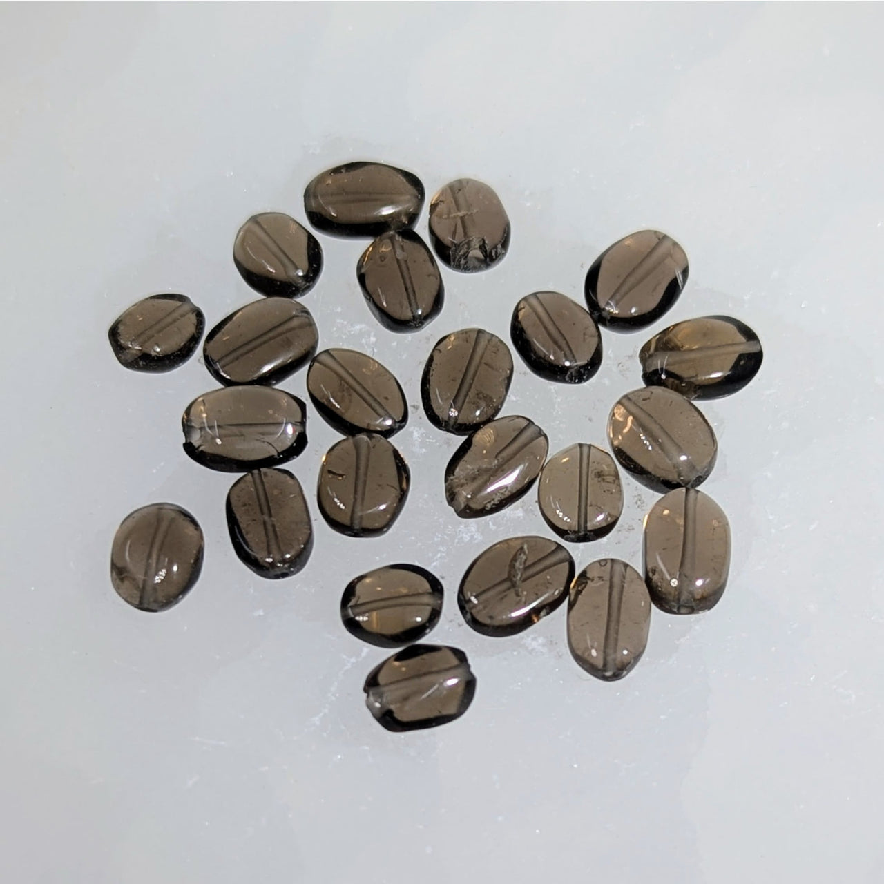 Smoky Quartz 6 Pack 6mm Organic Oval Beads #LV9431 $4.95