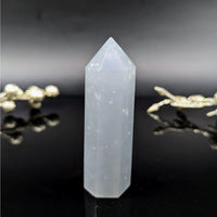 Snowflake Angelite 3.3’’ White Quartz Tower #BC0113