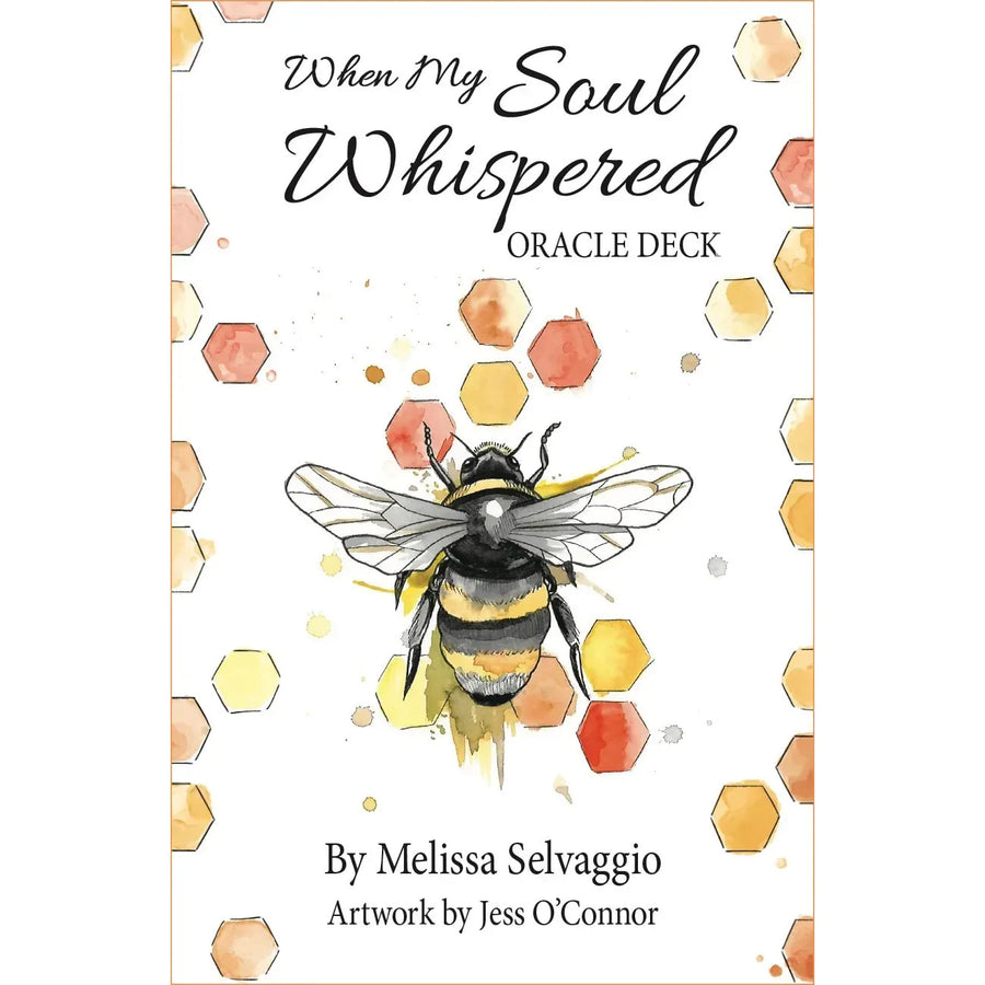 A bee with the text ’s soul oracle, from When My Soul Whispered Oracle Deck #Q270