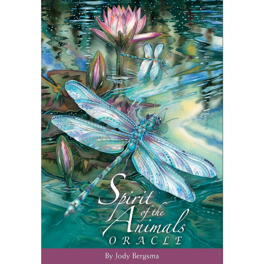 Spirit of the Animals Oracle Deck #Q268 book cover featuring mystical animal illustrations