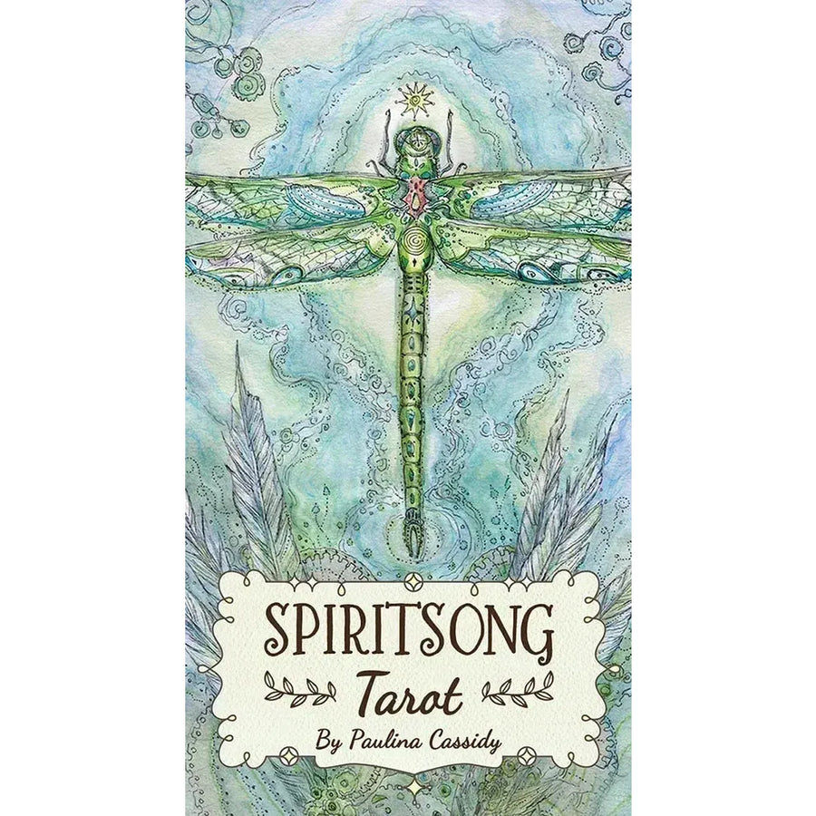 A dragon with wings and crown from the Spiritsong Tarot Deck by Paulina Fae