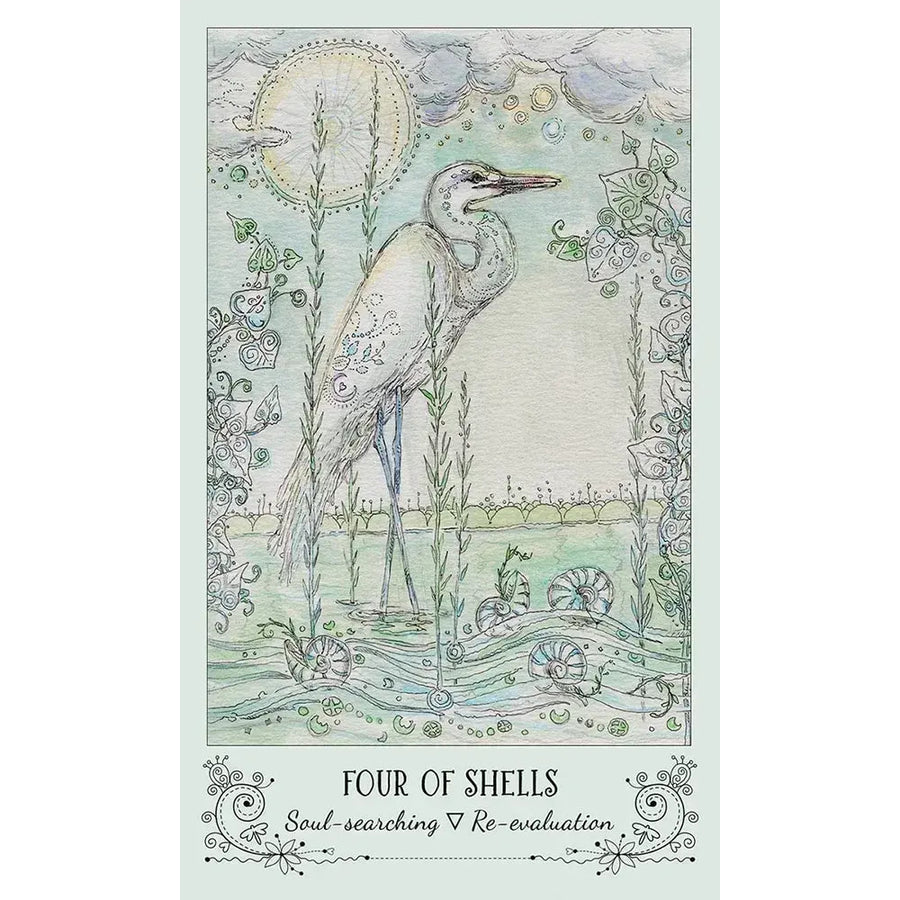 A bird in a field from the Spiritsong Tarot Deck by Paulina Fae #Q373