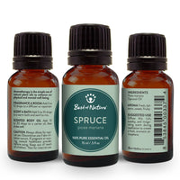 100% Pure Spruce Essential Oil by Best of Nature, 15ml Amber Bottle