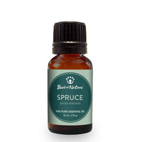 100% pure spruce essential oil in amber glass bottle by Best of Nature LV9562