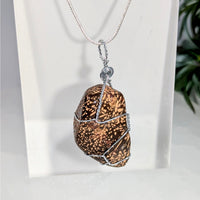 Starry Jasper 1.5’’ Wire Wrap Pendant #LV9945 - $52