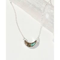 Sterling Silver Eclipse Necklace - Labradorite #LV9117 - $64
