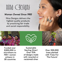 Sterling silver moon phases ring LV9573 with black stone inlay