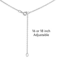18-inch sterling silver adjustable moon phase necklace LV9574