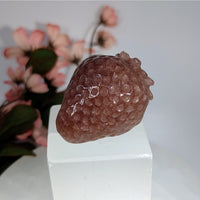 Strawberry Quartz 1.9’’ Strawberry Carving #LV9642 $30
