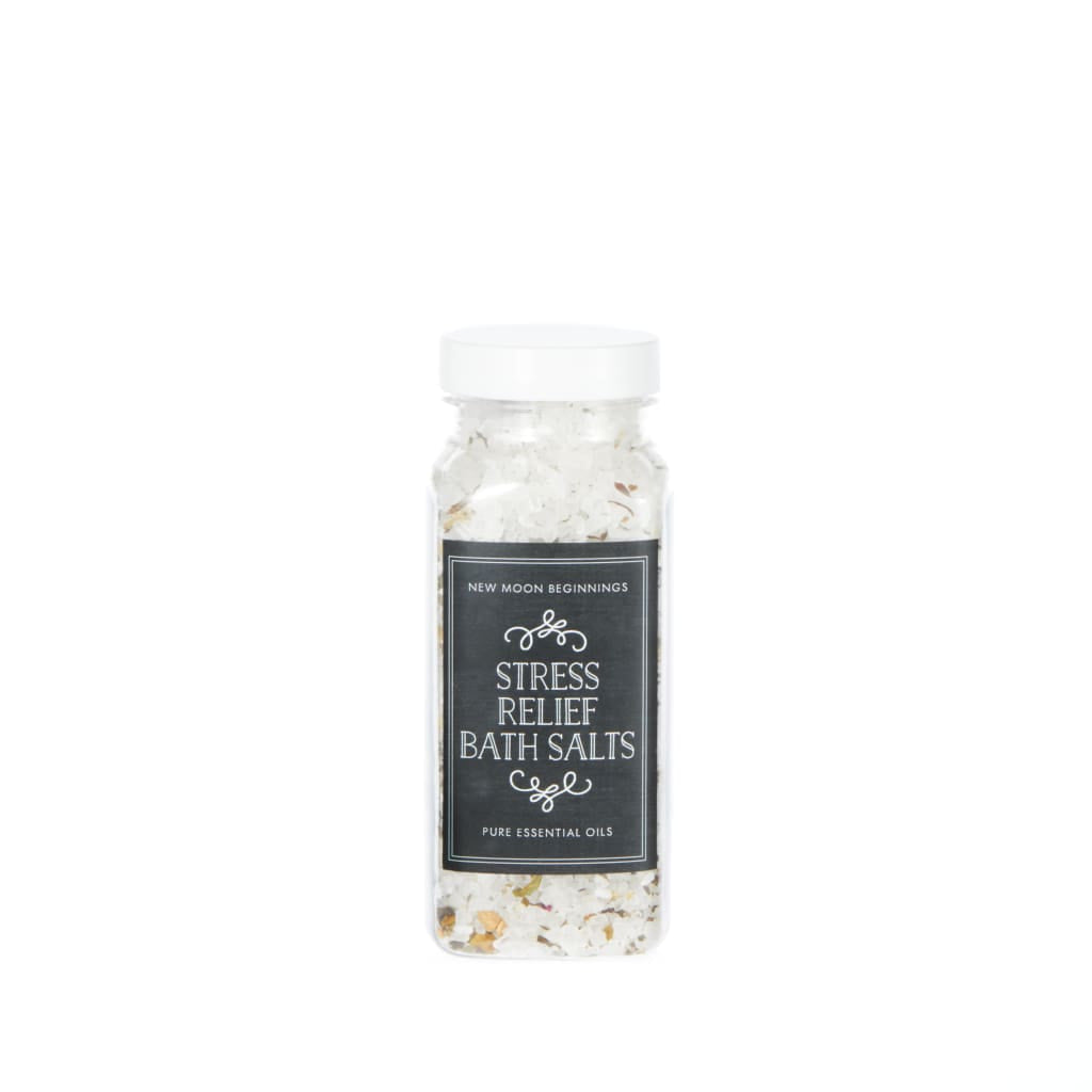 Stress Relief Crystal & Herb Bath Salt Soak 8oz #LV5593 - 8