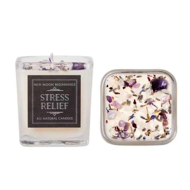 Stress Relief: Ritual Candles Soy Candle Crystal Candles: