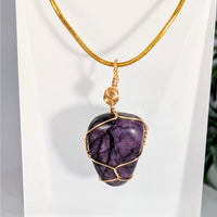 Sugilite 1’’ Wire Wrap Pendant #LV9948 - $85
