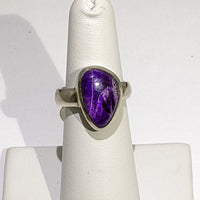 Thumbnail for Sugilite Ring #J803 with a beautiful purple stone set in an elegant silver band