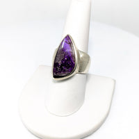 Thumbnail for Sugilite SS ring size 8.25 (12g) #SK9356 on a white ring stand, featuring a purple stone