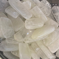 Thumbnail for Clear ice cubes with cloudy appearance on Sulfur Quartz Slice #P108 for unique decor