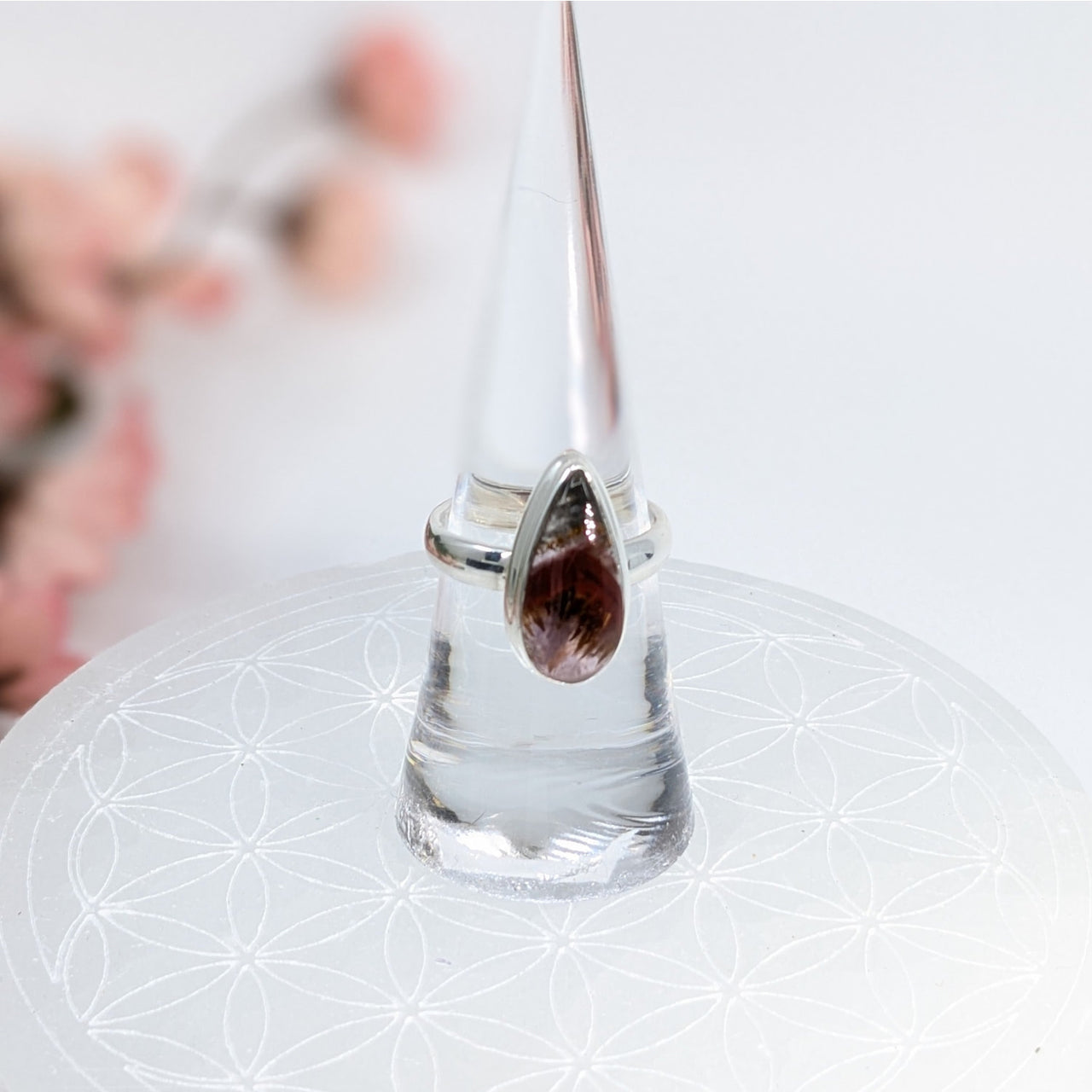 Silver Teardrop Ring with Brown Gemstone from Super 7 offers item tier benefits