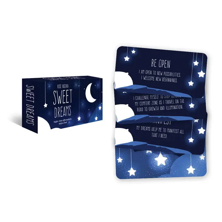 Blue and white box with star design for Sweet Dreams Mini Inspiration Cards #Q323