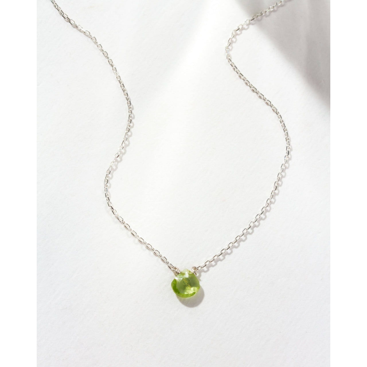 Symbolic Birthstone Necklace Sterling Silver - Peridot
