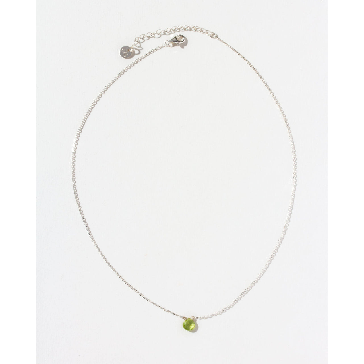 Symbolic Birthstone Necklace Sterling Silver - Peridot