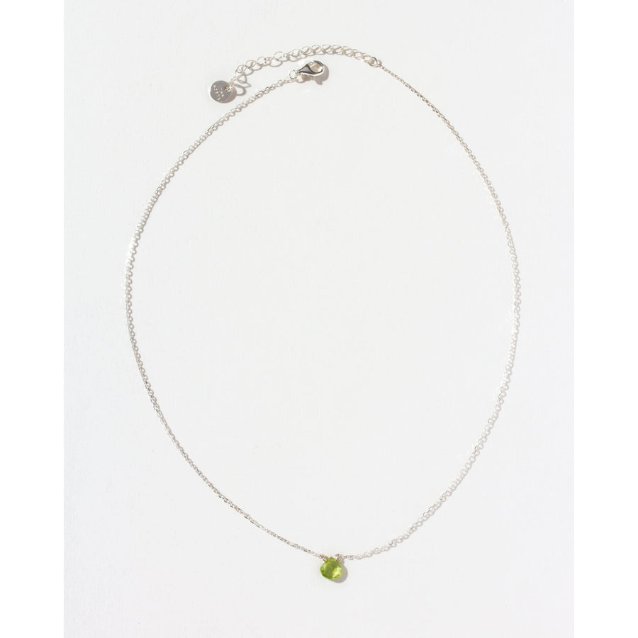 Symbolic Birthstone Necklace Sterling Silver - Peridot