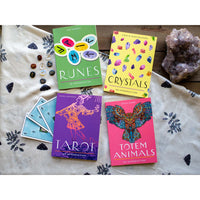 Thumbnail for Collection of divination books and crystals featured in Tarot: A Plain & Simple Guide