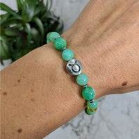 Thumbnail for The green jade Taurus Zodiac Handmade Beaded Bracelet 7’ Astrology Sign Jewelry #LV2893