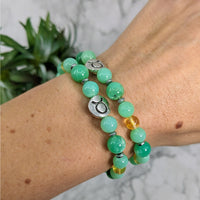 Thumbnail for Handmade Taurus Zodiac green jade bracelet 7’ astrology sign jewelry #LV2893