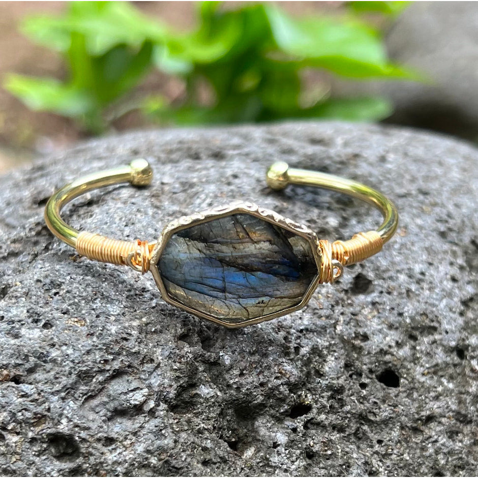 Third Eye Bangle ~ Labradorite #LV5289 - $39.99