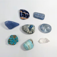 Thumbnail for Throat Chakra Crystal Companion 7 Stone Set #KS001 - $39