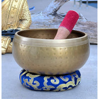 Brass singing bowl with mallet from Tibetan Brass Gong Meditation Set LV7338