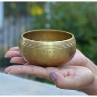 Golden Singing Bowl from Tibetan Brass Gong Meditation Set LV7338