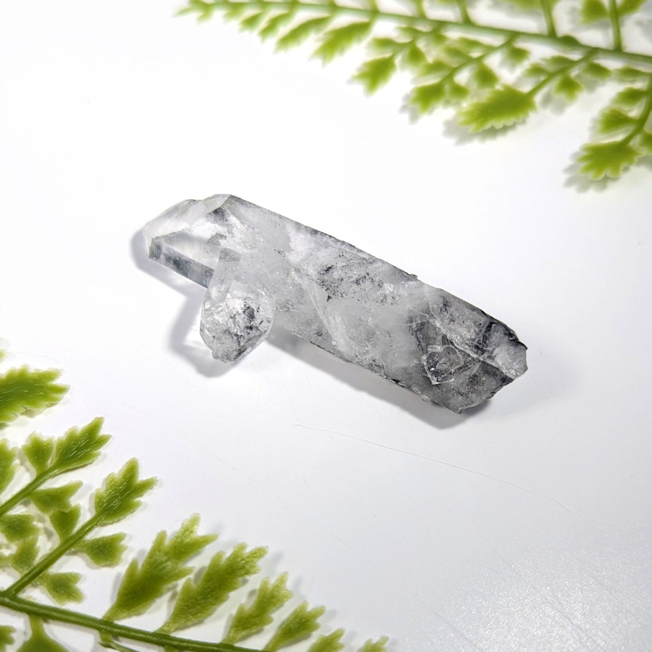 Tibetan Quartz 2.6’’ point #BC1107 translucent cluster with jagged edges