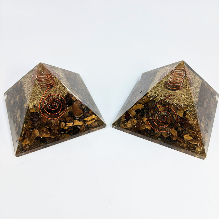 Tiger’s Eye 1-1.5’’ Orgone Pyramid #LV4670 - $20