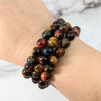 Tiger’s Eye Multi Color 7’ Bracelet with 8 mm Beads - SKU #SK9508