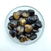 Thumbnail for Tiger’s Eye Puffy Heart 1.2” #H053 - Blue Tiger’s Eye