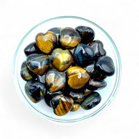 Tigers Eye Puffy Heart 1.2” #H053 Blue Tiger’s Eye Heart