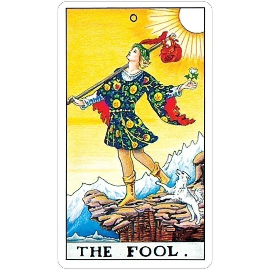The Fool card from Tiny Universal Waite® Tarot #TUW78 - perfect for tarot enthusiasts