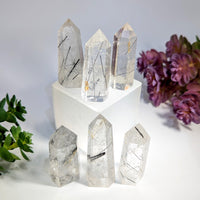 Tourmalinated Quartz AA Extra Clarity Generator 1.8-2.2in #BC0063