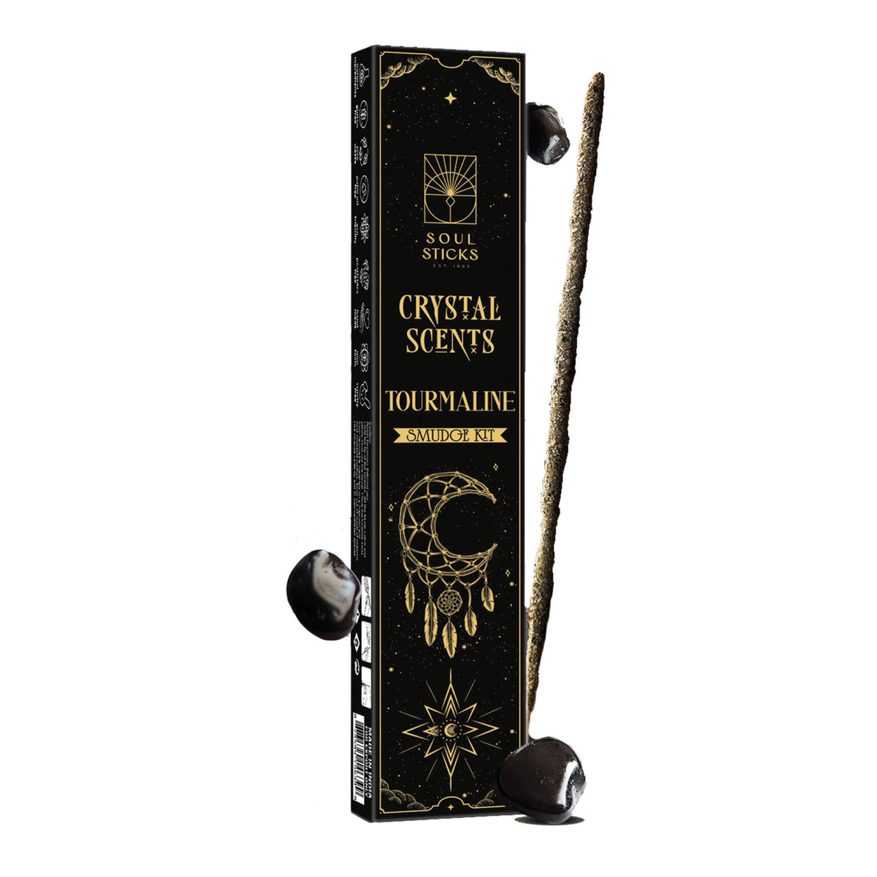 Tourmaline Incense Sticks Smudge Kit - Crystal Scents #BC0544