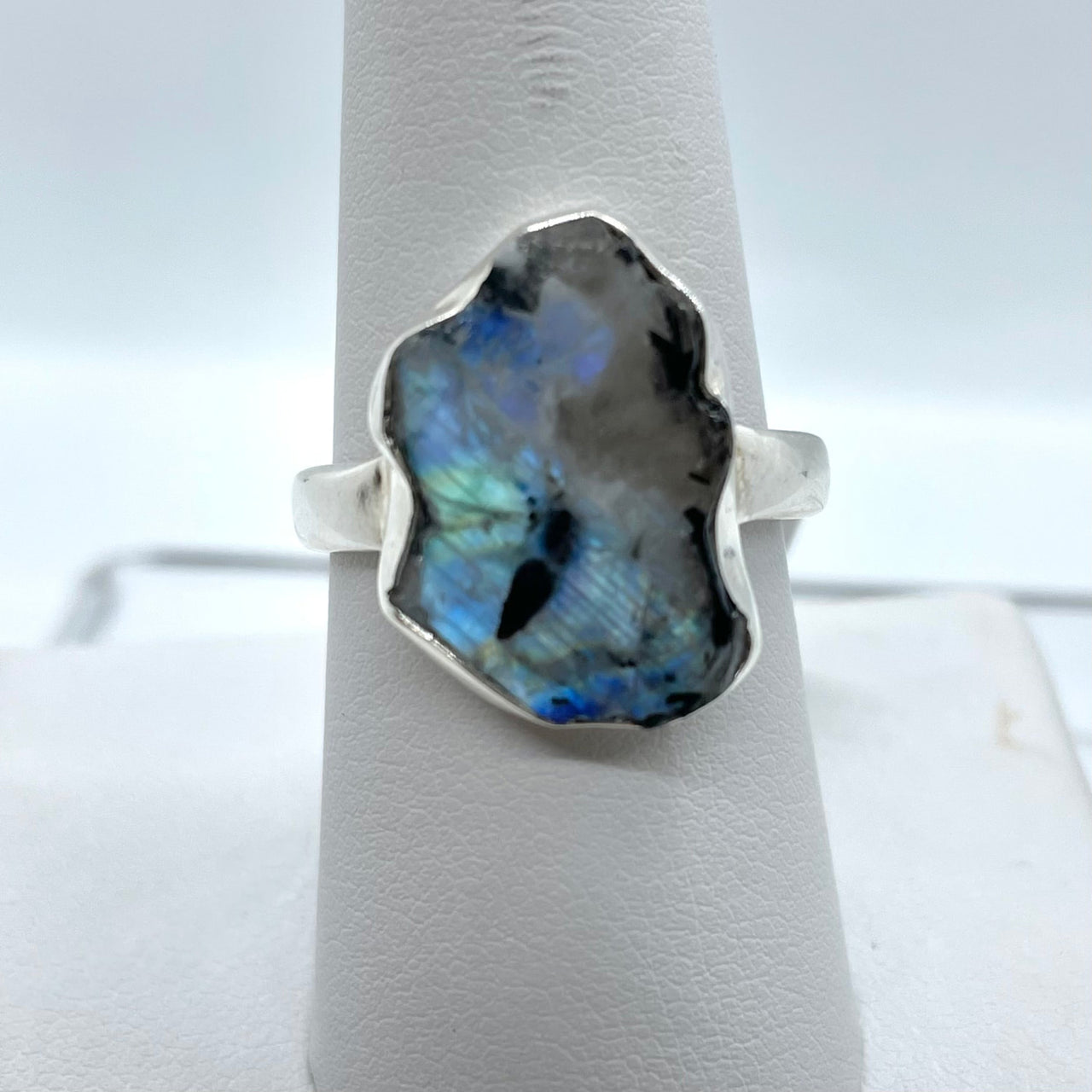 Tourmaline In Moonstone S.S. Ring #J713 9 $115