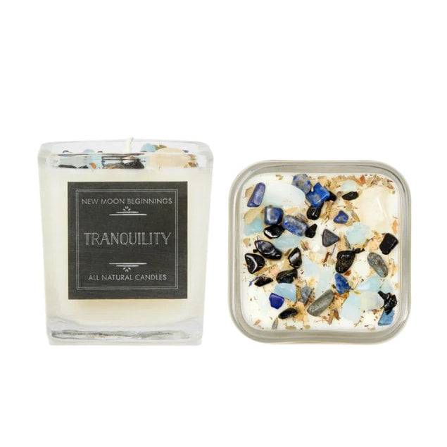 Tranquility: Ritual Candles Soy Candle Crystal Candles: