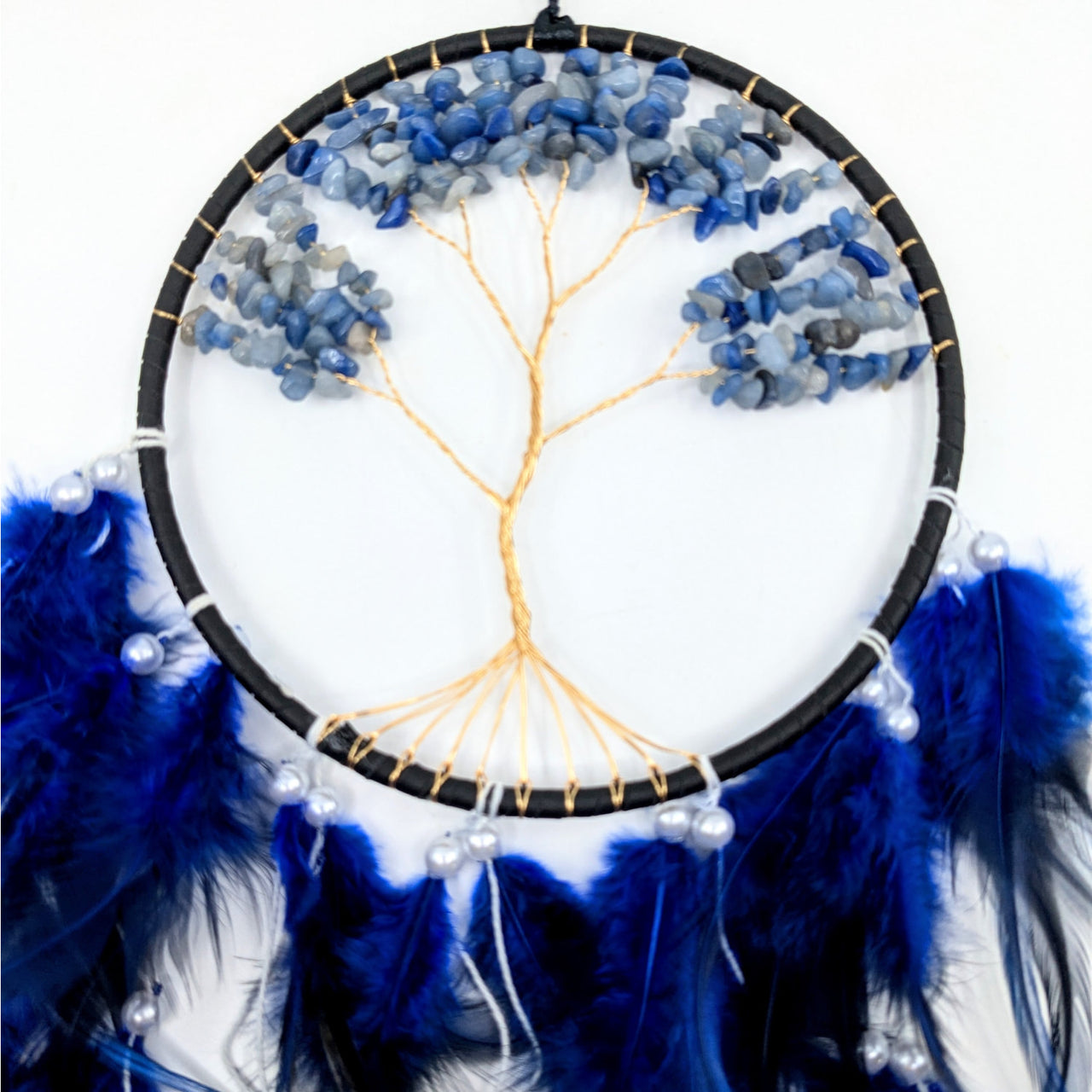 Tree of Life 6’’ Dreamcatcher w Crystals & Pearls
