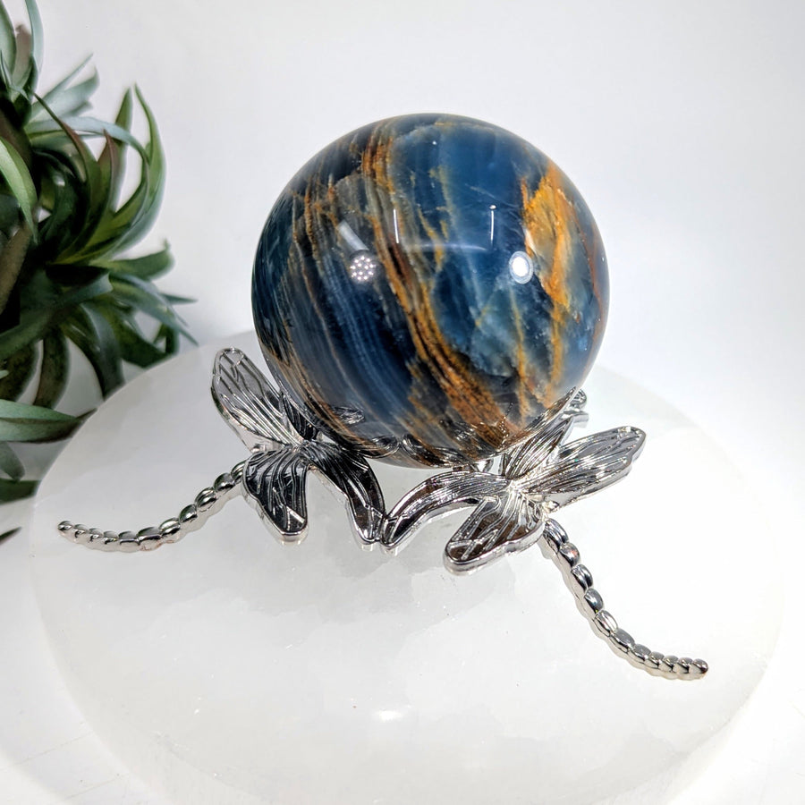 Triple Dragonfly 3.8" Silver Sphere Stand #LV8659