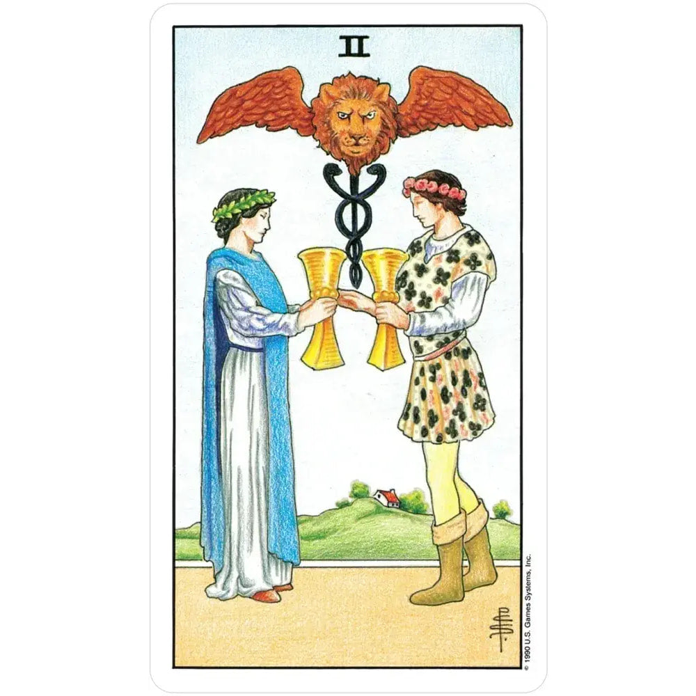 Universal Waite Tarot card featuring a woman holding a cup from the Waite Tarot Deck #Q372