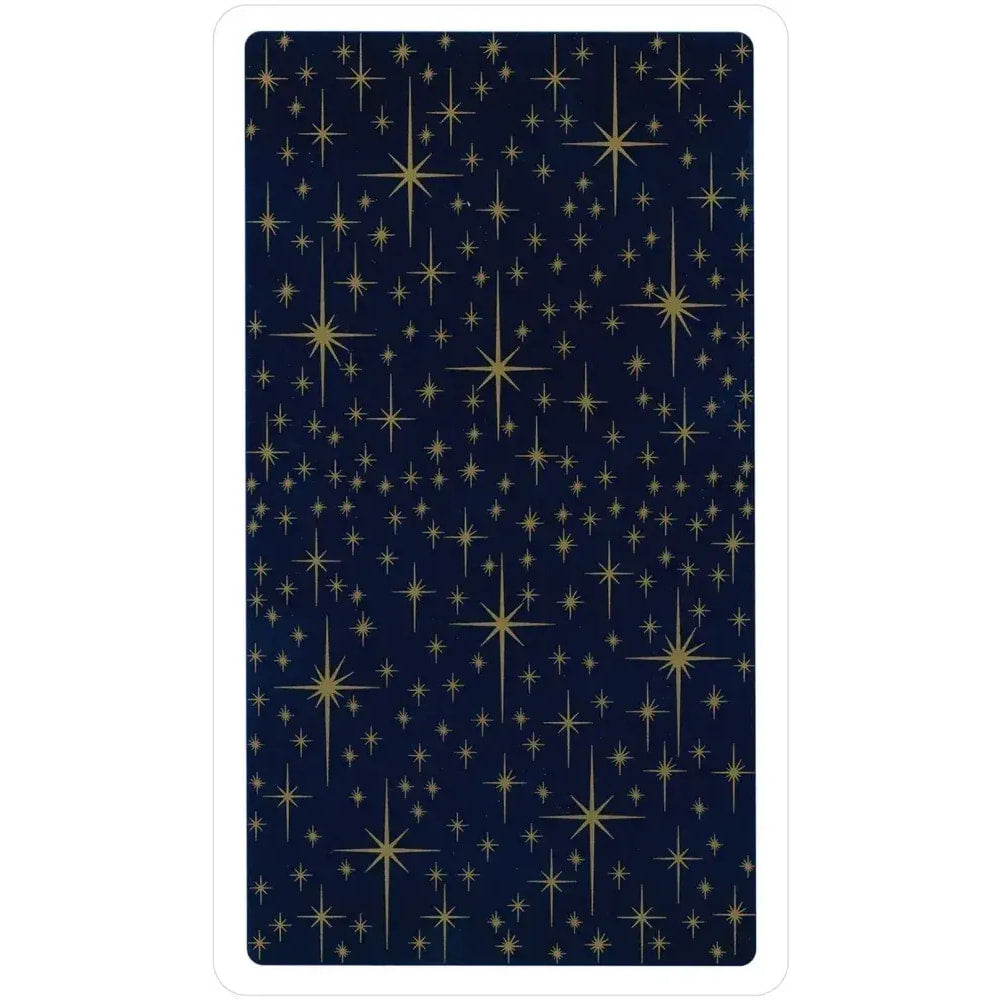 Blue background with gold stars on Universal Waite Tarot Deck, product code #Q372