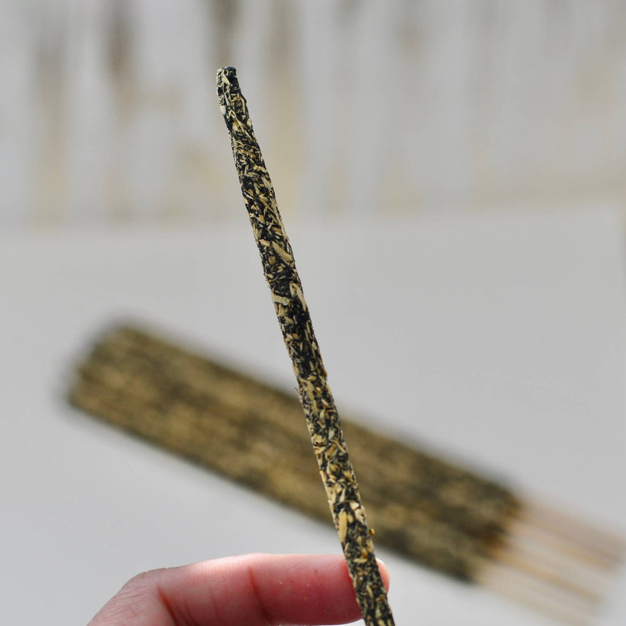 Textured Vanilla Smudge Incense Stick in plastic pouch for aromatic ambiance
