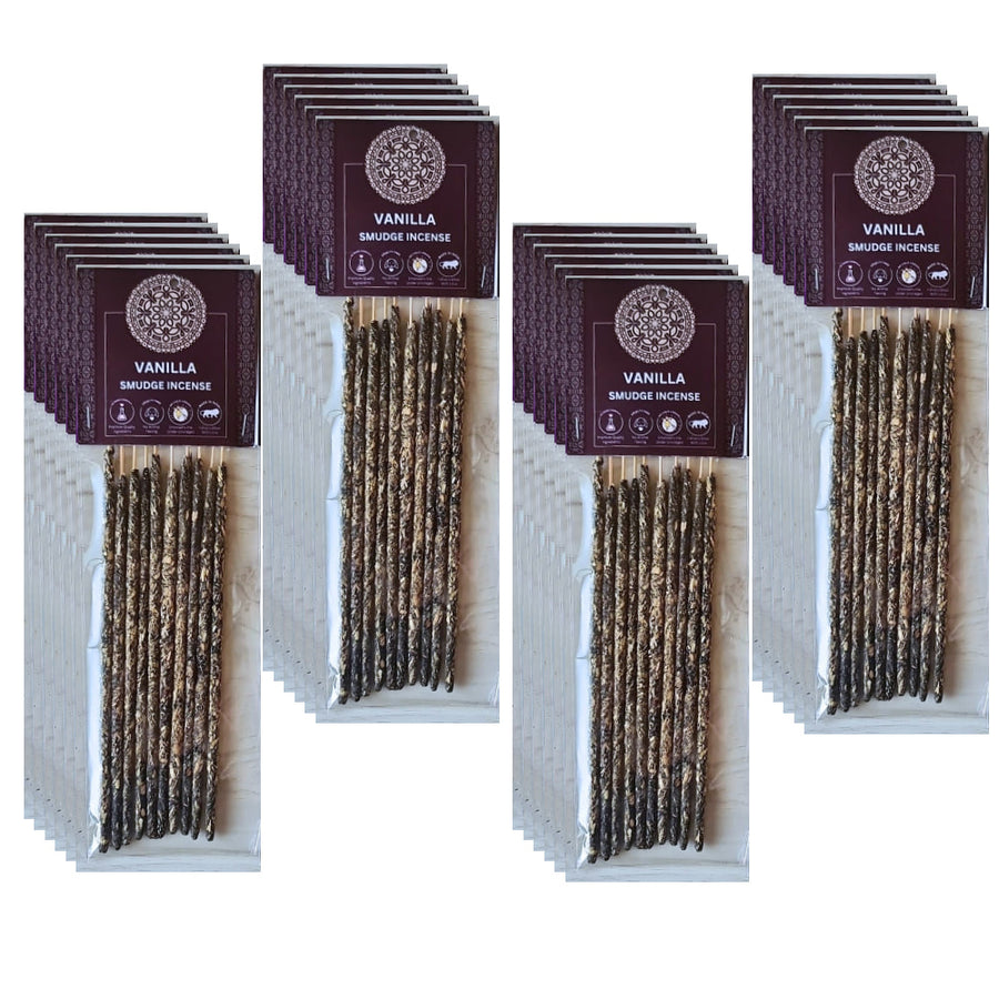 Vanilla Smudge Incense Sticks in Plastic Pouch, 10 sticks for relaxing aroma